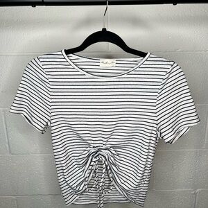 Gaze Striped Crop Top - Size: M